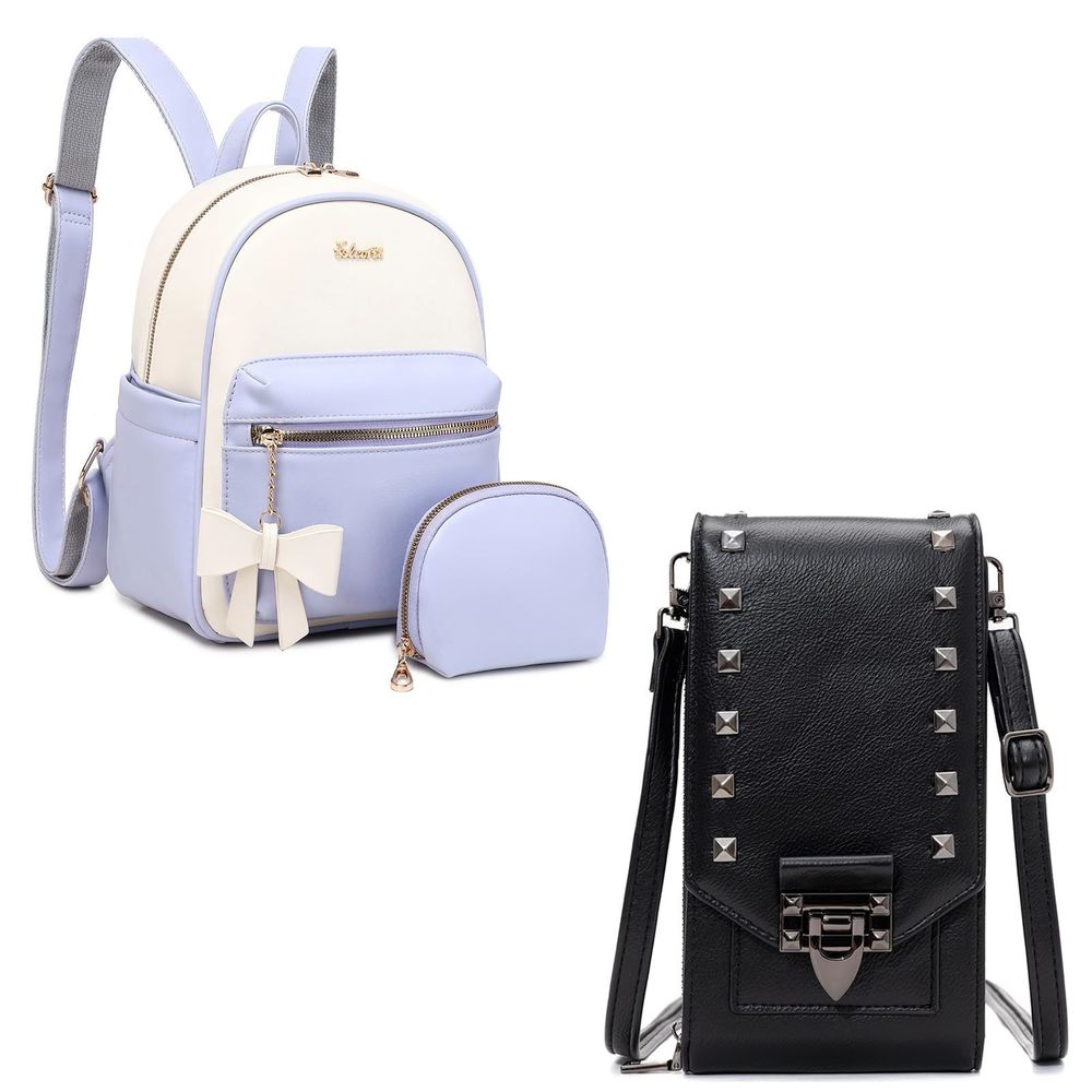 Mini Backpack Purse for Women + Crossbody Cell Phone Purse - Small😗